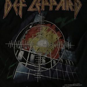 New Black Mesh Def Leppard Top Small